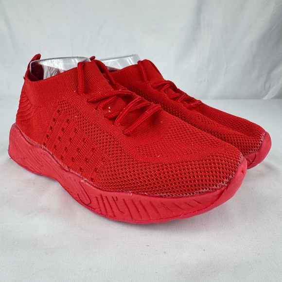 Temu Unbranded Red Mesh Slip On Sneakers - Picture 1 of 7